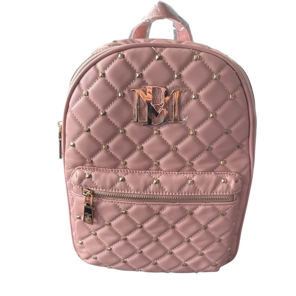 Badgley Mischka Blush Quilted Design Backpack NWT